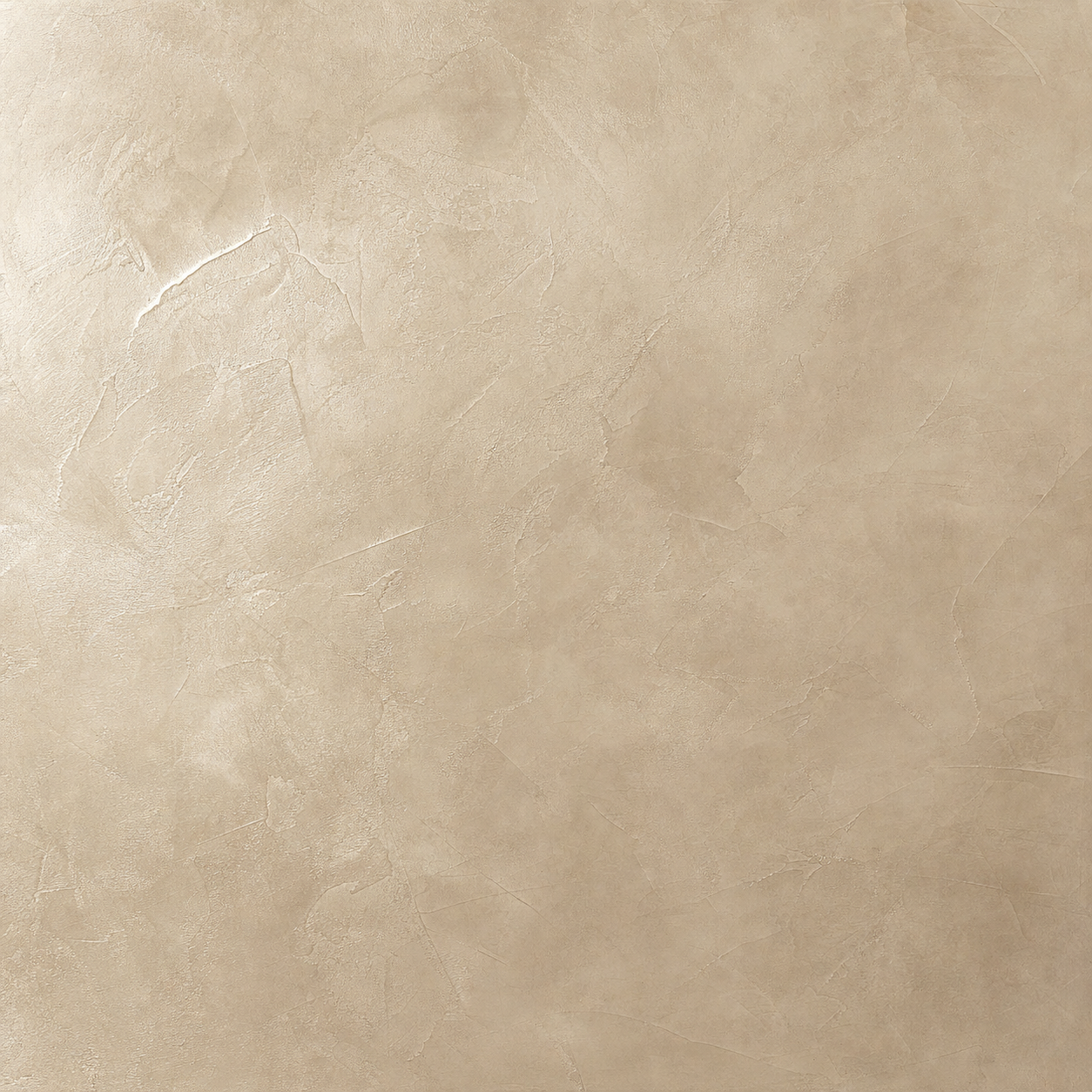 Hand-troweled Venetian plaster in pale champagne with soft layered marks